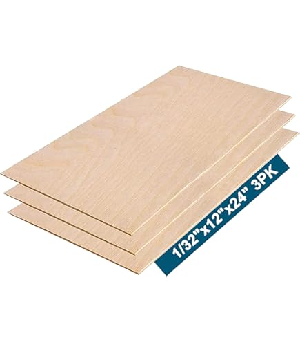 Midwest Products Craft Plywood | 6 Pieces, 1/4" X 4" X 12" Birch Plywood Sheets | For Model Building, Crafts, Painting