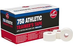 Cramer Team Color Athletic Tape, White, For Ankle, Wrist, and Injury Taping, Helps Protect and Prevent Injuries, Promotes Faster Healing, Athletic Training First Aid Supplies, 1.5", Bulk 32 Roll Case