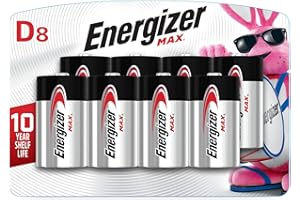 Energizer MAX D Batteries (8 Pack), D Cell Alkaline Batteries