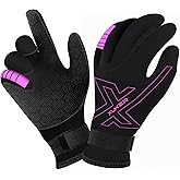 XUKER Neoprene Gloves Women Men, 3mm Wetsuit Dive Gloves Keep Warm for Diving Scuba Kayaking Snorkeling Swimming Water Sports