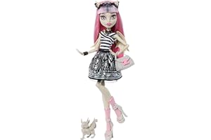 Monster High Boo-riginal Creeproduction Doll, Rochelle Goyle Collectible Reproduction with Doll Stand, Diary, and Pet Gargoyl