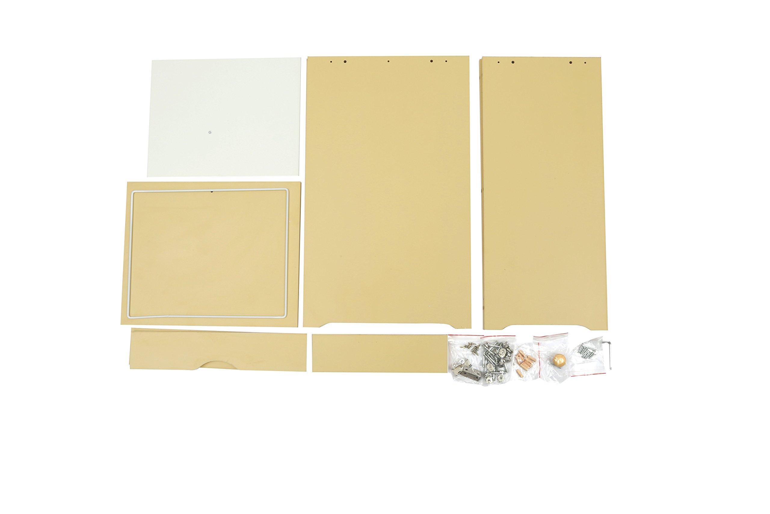 MULSH Trash Can Gabage Bins Waste Container 13 Gallons Rececling Dustbin Litter Bin Cabinet Wooden Kitchen Wastebaskets Space Saver with Lid in Yellow,16”Wx13”Dx26.5”H