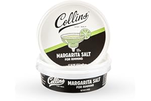 COLLINS CHICAGO White Margarita Salt Rimmer for Cocktails, Glass Rimming Salt for Margarita, Bloody Mary, Manhattan Drinks, 6oz