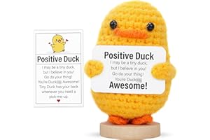 Pawzity Emotional Cute Duck Support Crochet - Positive Support Emotional Animals Ducks Gifts for Women, Mom, Coworker, Friends - Mothers Day Easter Crochets - Crochet Positive Cute Duck