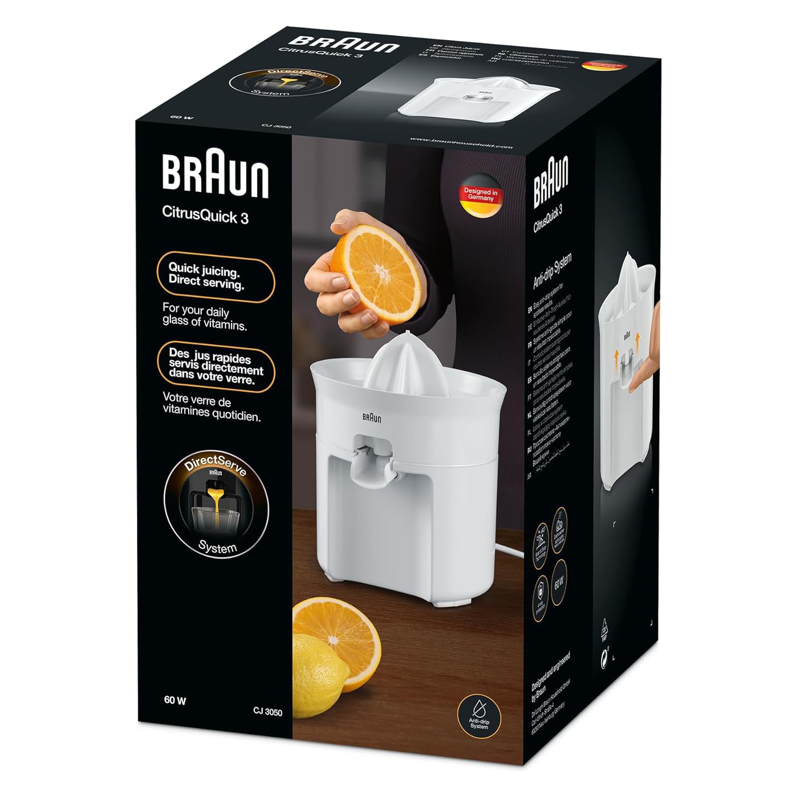 Braun Tribute Collection CJ 3050 Zitruspresse (60 W, 0,35 l) weiß 9