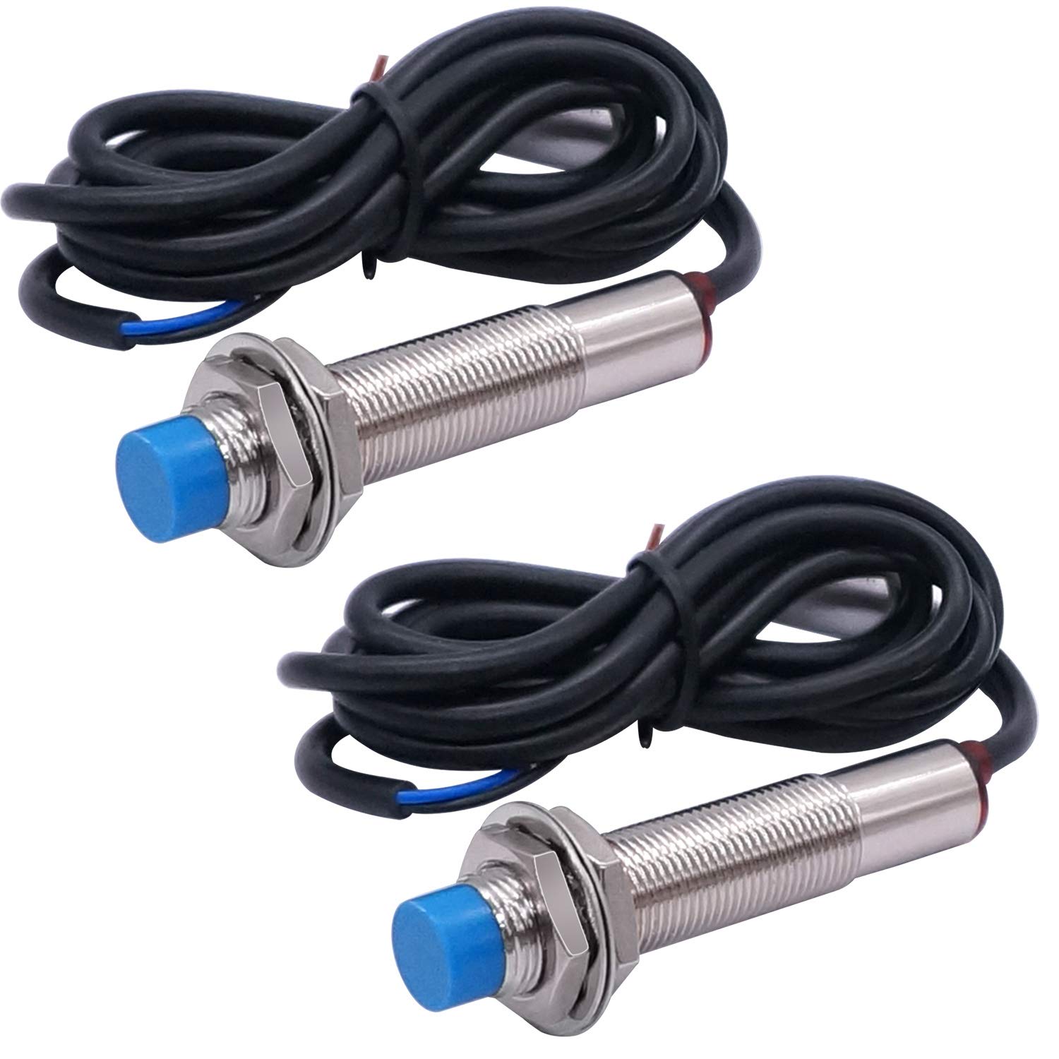 InduSKY 2pcs 8mm Inductive Proximity Sensor Detecting Distance Approach