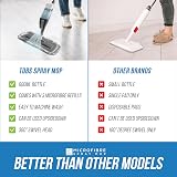 TDBS Microfibre Floor Spray Mop 600ML 3 Pads 360° Swivel Scraper view 9