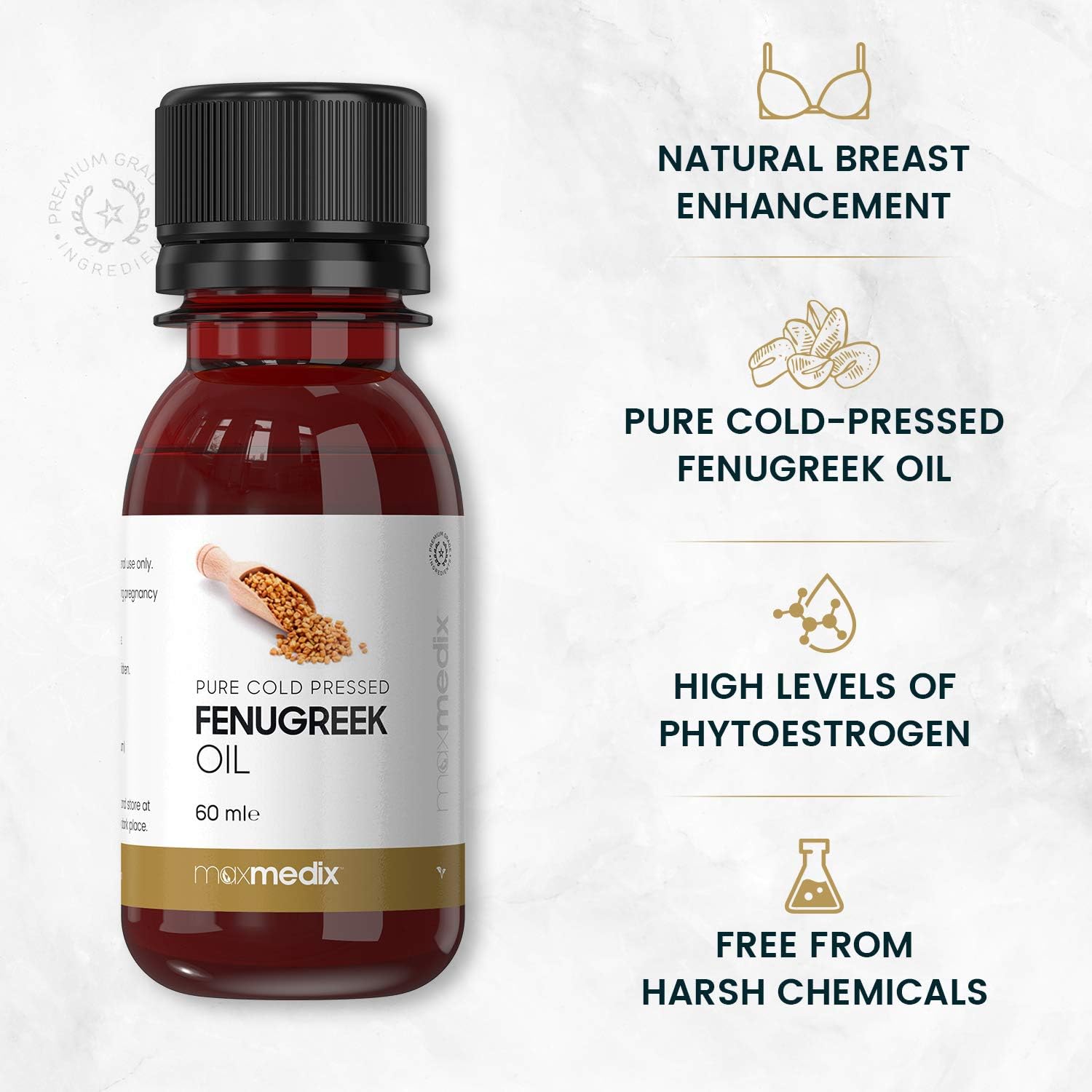 WeightWorld Fenugreek Oil 100ml, Natural & Pure Cold-Pressed Fenugreek Seed Oil, Multipurpose Supplement, Non-GMO - Image 4