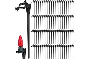 BEAPTCELY 12 Inches Christmas Light Stakes Universal Yard Lawn Holiday Light Stakes C7 C9 String Lights Ground Stakes for Christmas Outdoor Lights Holders on Yards, Driveways, Pathways (50, Black)