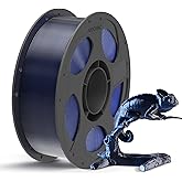 ANYCUBIC Silk Dual Color Pla Filament, 2-in-1 Chrome Coextrusion Color Change 3D Printer Filament 1.75mm Dimensional Accuracy +/- 0.02mm, Silk Texture, 1KG Reusable Spool (2.2 lbs), Black Blue