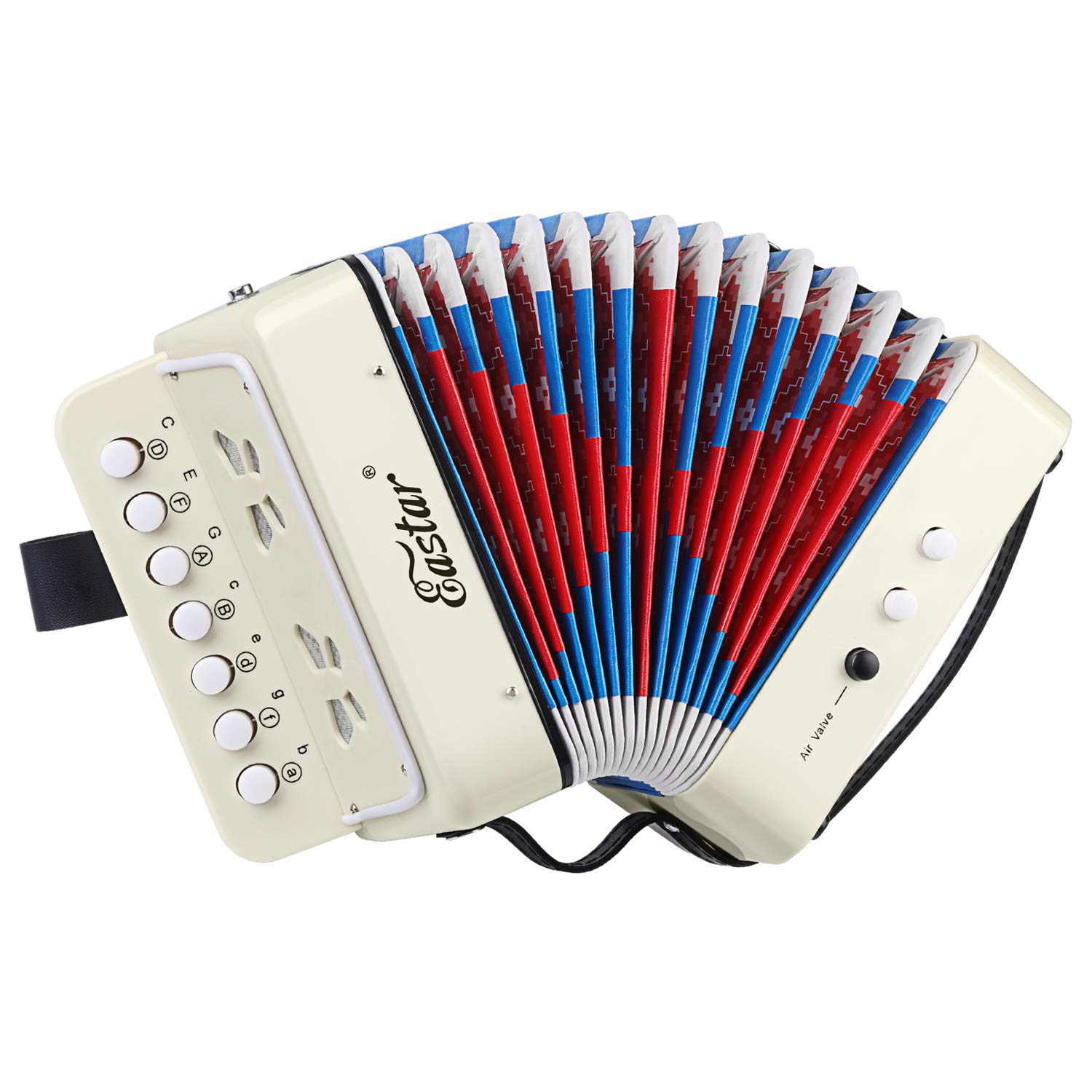 Photo 1 of Eastar Kids Accordion Toy Accordian Mini Musical Instruments 10 Keys Button for Child Children Kids Toddlers Beginners (White)