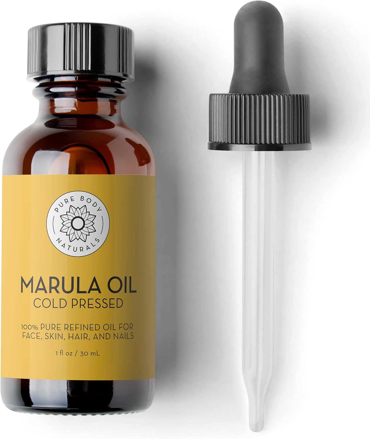 Pure Body Naturals Marula Facial Oil, 1 Fluid Ounce - Cold-Pressed, Refined Luxury Beauty Oil for Face and Hair - Vegan, Gluten-Free and 100% Natural: Electronics