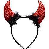 Spooktacular Creations Halloween Devil Horns Headband, Red Headwear Costume Accessories for Kids Girls Women Halloween Party Favors, Cosplay Costume