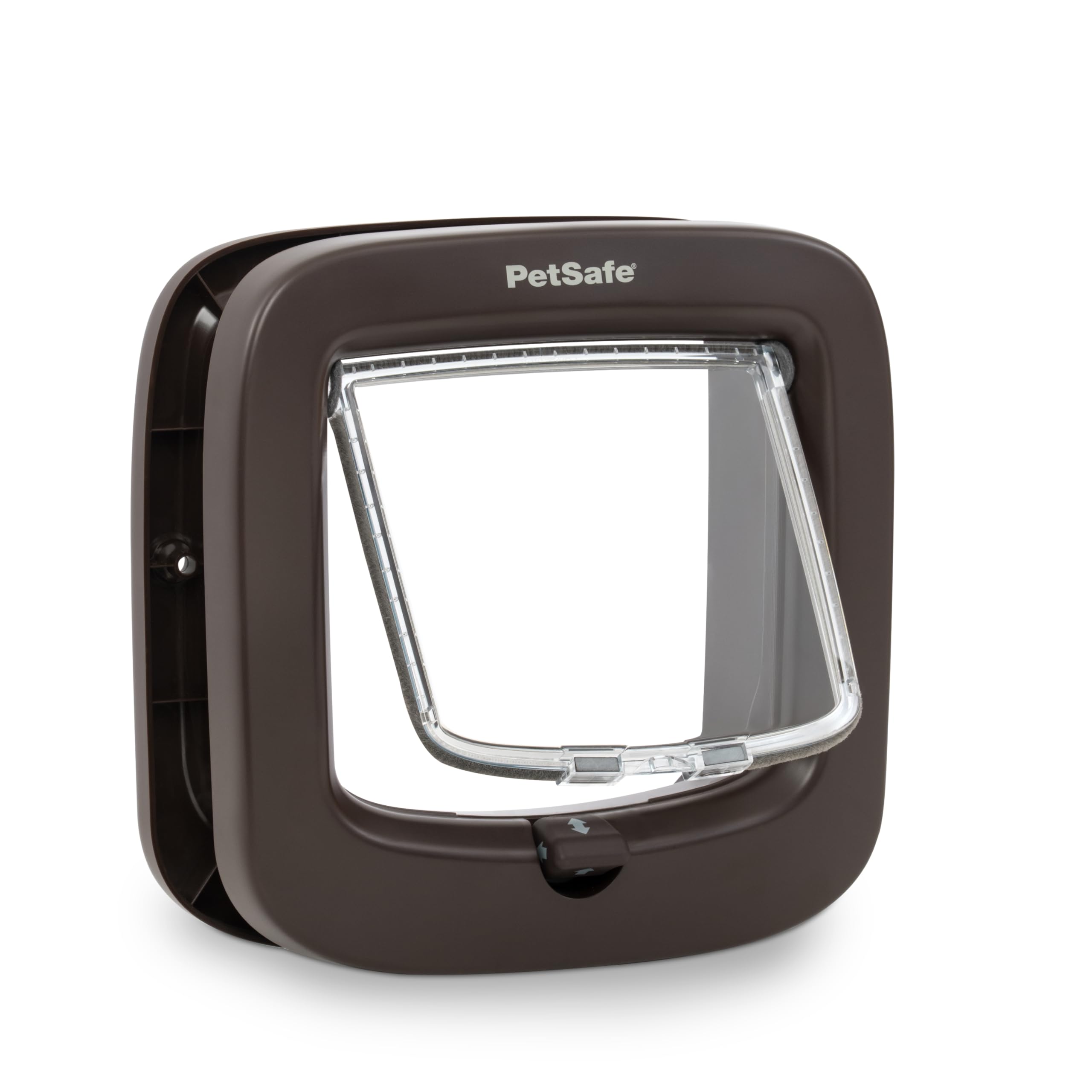 PetSafe Manual-Locking Cat Flap - 4-Way Lock, Energy Efficient, Easy Installation - Brown
