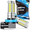 Marsauto H11 H16 H8 Led Fog Light Bulb 10000LM, 60 Pcs Chips 360° Illumination H16 H8 Fog Lights Led, 600% Bright Strong Penetration, Upgraded 1:1 Mini Size H11 Fog Light Bulb for Car, Pack of 2