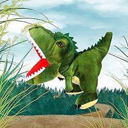 Easfan Plush Dinosaur Hand Puppet with Movable