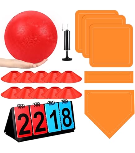 Amazon.com: Jenaai 18 Pcs Sports Kickball Set Includes Playground
