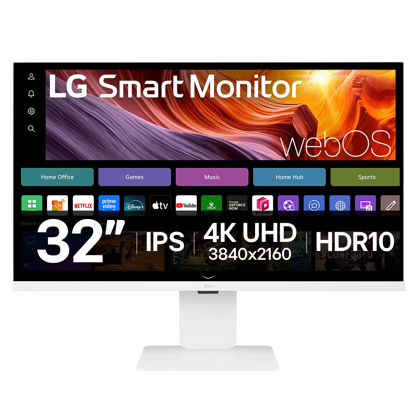 LG Smart Monitor U8 32U850SA-W | 32 inch 4K UHD IPS, White