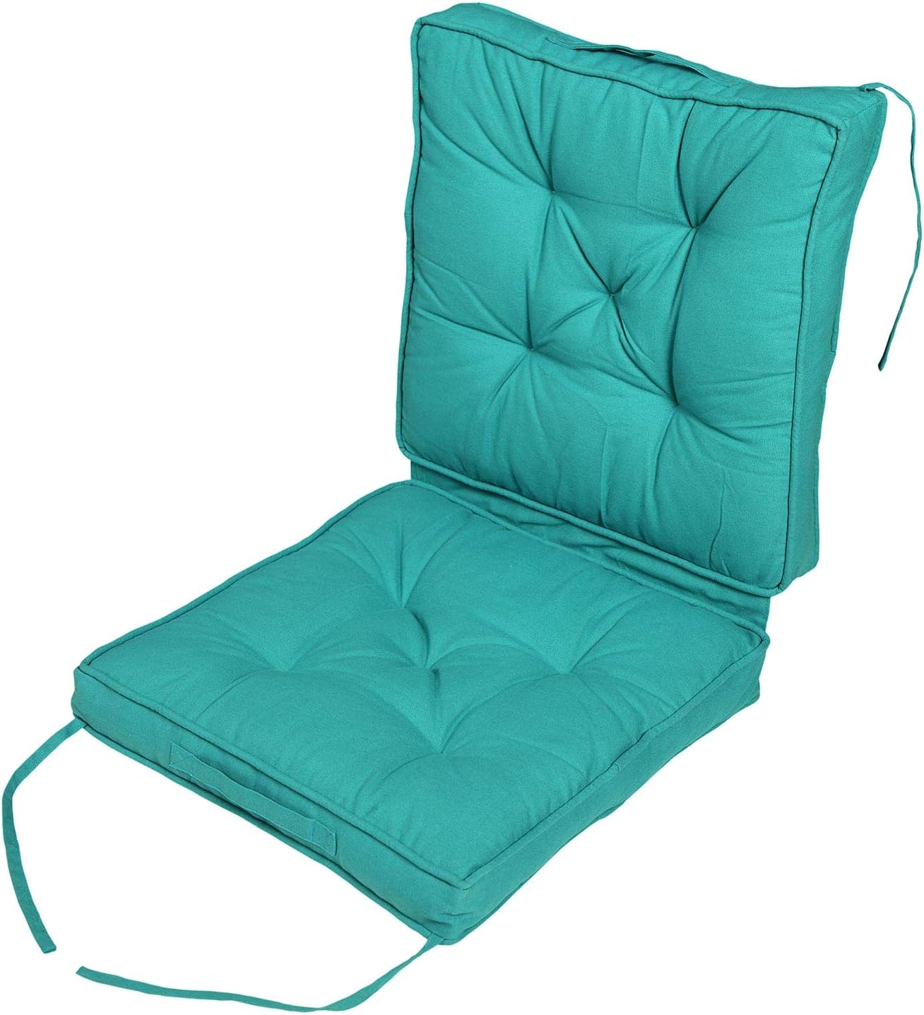 HOMESCAPES Teal Travel Booster Cushion Large Firm 45 cm Square Seat Pad
