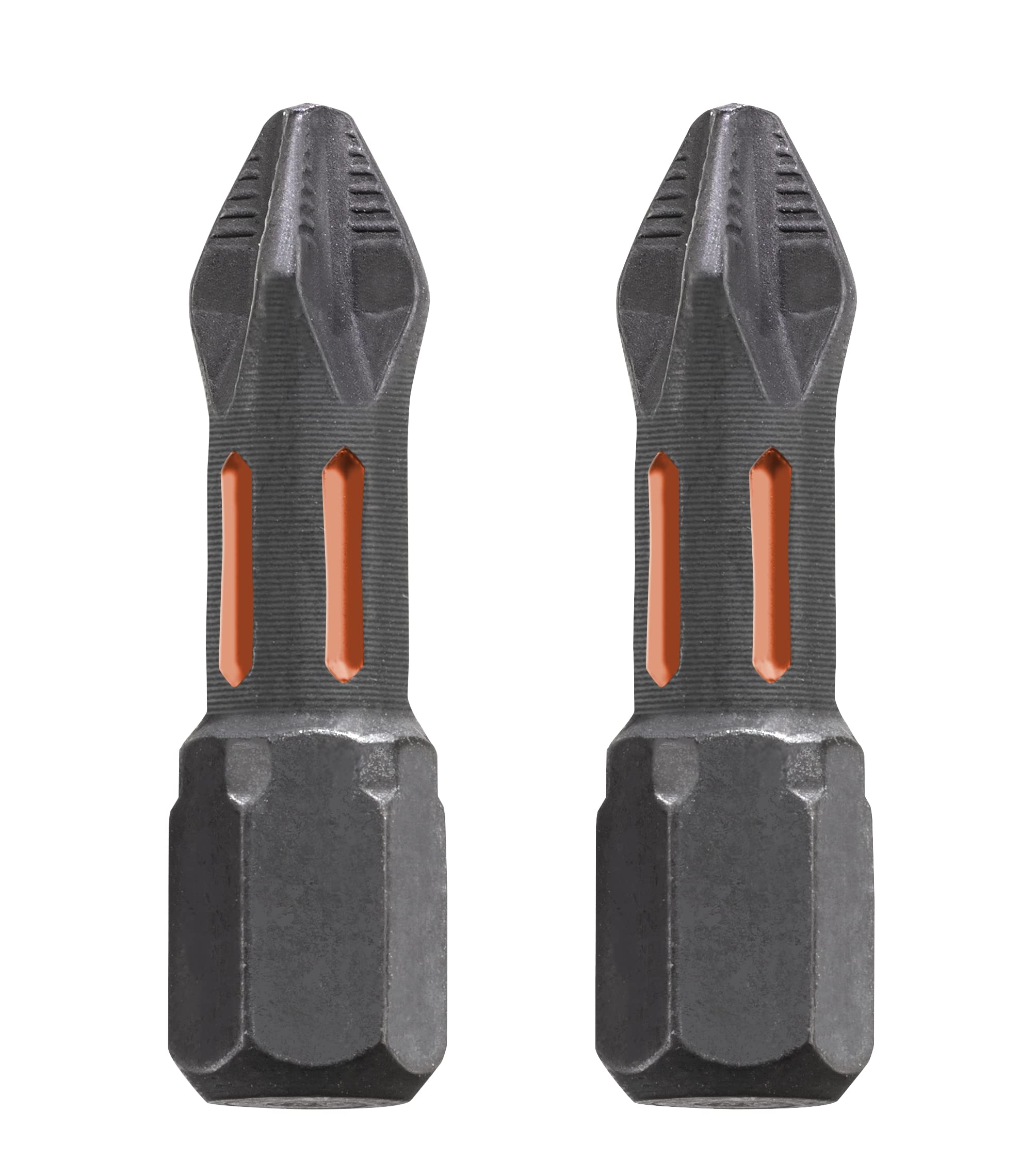 kwb 2 x 25mm PH2 Torsion Bits, TQ 60 Steel, Mega-Grip Ribs, ISO 1173 Drive C6.3 — image 1