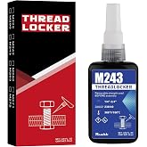 Blue Locktight Threadlocker M243 Medium Strength Removable 50ml | Lock Tight Thread Locker Bolts, Nuts, Thread Sealant to Prevent Loosening &amp; Corrosion
