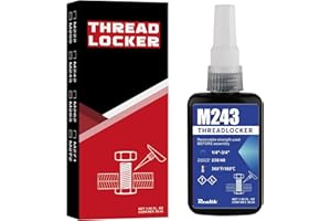 REALTH Threadlocker Blue 243 - Removable Thread Locker, Medium Strength Thread Locking Sealants 50ml for Bolts, Nuts Lock Tight, Anaerobic Screw Glue to Prevent Loosening & Corrosion(M243)