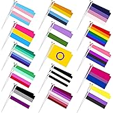 Weewooday 195 Pcs Pride Rainbow Stick Flags Small Mini Hand Held Lgbt Rainbow Gay Flags on Plastic Stick Pansexual Bisexual Trans Lesbian Flag for Lgbt Party Decorations,5.5 x 8.3 Inch