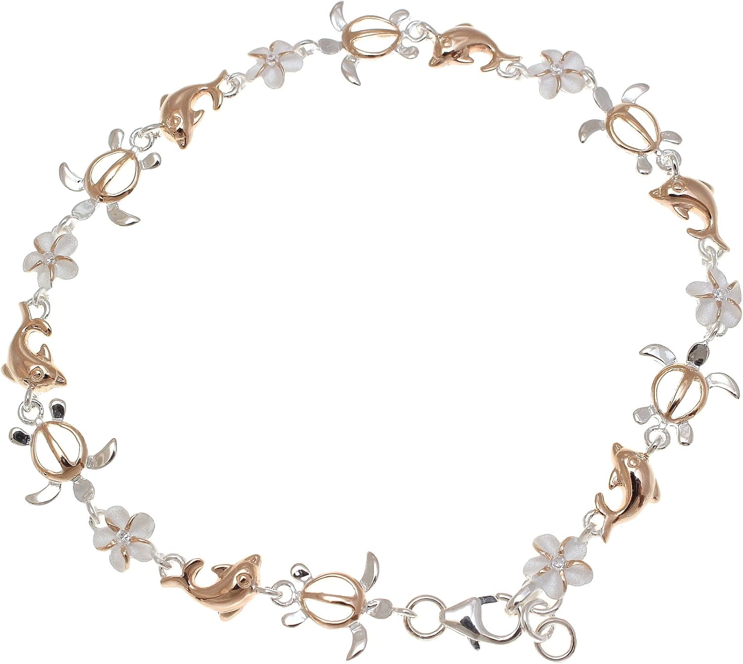 Arthur's Jewelry 925 Sterling Silver Pink Rose