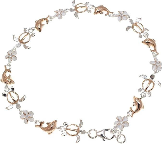 Arthur's Jewelry 925 Sterling Silver Pink Rose