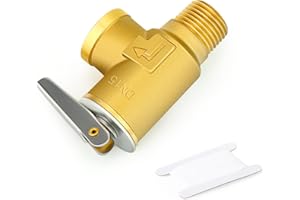 GASHER 1PCS Brass Temperature Pressure Relief Valve with 1/2" NPT Thread For Water Heater and Hot Water Storage Tanks