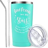 Panspace Best Friend Tumbler, Friend Gifts for Women Men - 20oz Insulated Tumbler Cup with Straw and Lid, Best Friend Birthday Gifts for Women Friendship Bestie Gifts for Women Friends Female