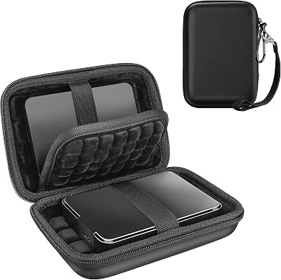 ProCase 2-Piece 2.5 Inch External Drive Case Black For Seagate WD Canvio