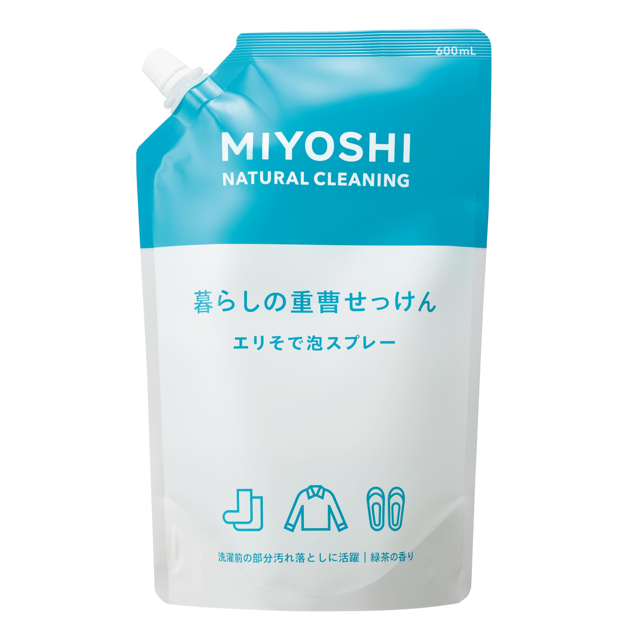 ミヨシ 暮らしの重曹せっけんエリそで泡スプレー 600mLの商品画像