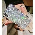 for iPhone XR Case,for iPhone XR Glitter Sparkle Bling Case for Girly Women,Rhinestone Bumper Protective Cover for Apple iPhone XR (Silver)