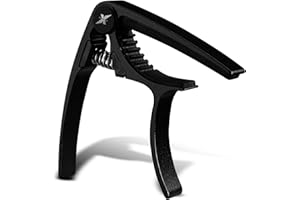 GUITARX X1 Capo for Acoustic Guitar, Electric Guitar Capo - Also For Bass, Ukulele, Banjo and Mandolin - #1 Brand Among Guitar Capos - Aluminum Alloy, Black