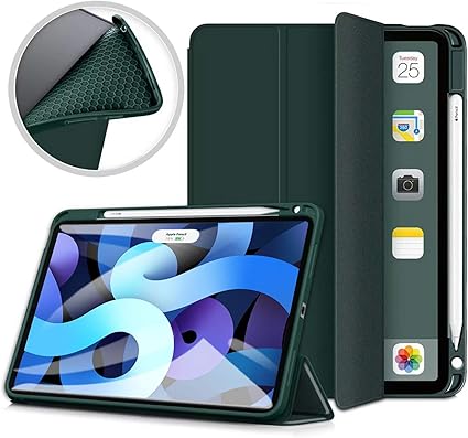 Amazon Doo 新しいipad Air 4ケース 10 9インチ モデル用 Apple Pencil 2ワイヤレス充電対応 軽量 薄型 シンプル 三つ折スタンドケース手帳型 オートスリープ機能付き ソフト フレーム 放熱 傷つけ防止 秋発売のipad Air 4 Ipad 10 9 対応スマート