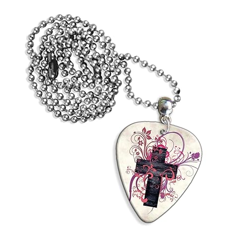 Cross Religion Logo Gitarre Plektrum Kette (GD)