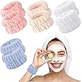 Xgunion 8Pcs Face Wash Wristbands, Microfiber Wrist Towels Bands for Washing Face, Absorbent Face Whishing Wristbands for Women Girls, Prevent Water Spilling Down from Your Arms, Yoga