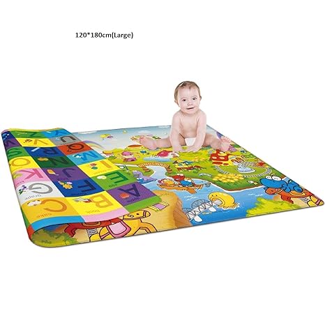 Zomoza Baby Care Play Mat Foam Floor Gym - Non-Toxic Non-Slip Reversible Waterproof, Durable ABCD and Friends, Large(Multi Design Send)180 * 120cm