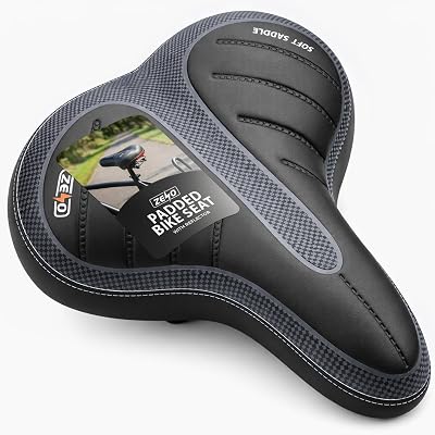 ZENO Bike Seat Reflector Comfort Shockproof Springs Punching Foam