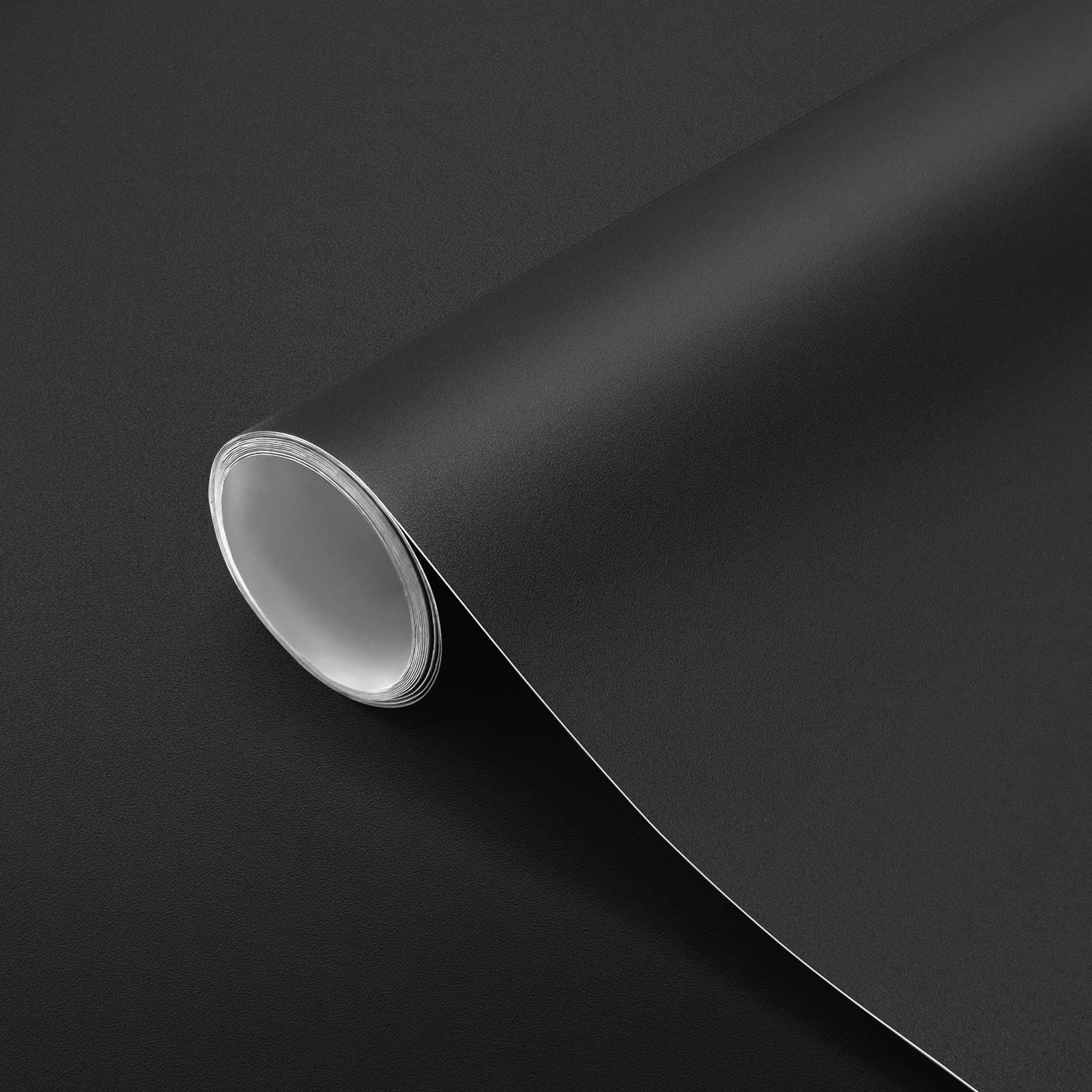 Photo 1 of seonta Matte Black Contact Paper 16"x78.7" Black Peel and Stick Wallpaper Thick Black Wallpaper Waterproof Decorative Self Adhesive Vinyl Film Wrap Contact Paper for Cabinets Countertops Walls Table