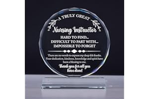UNIQUILLING Nursing Instructor Gifts, Best Nursing Instructor Award Crystal Plaque with Gift Box Packaging, Appreciation Gifts for Nursing Instructor, Christmas/Retirement/Birthday Gifts for Nursing Instructor