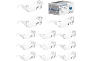 Salfboy Safety Glasses Over Eyeglasses with Anti-Fog and Scratch Resistant ANSI Z87 Safety Goggles Over Glasses