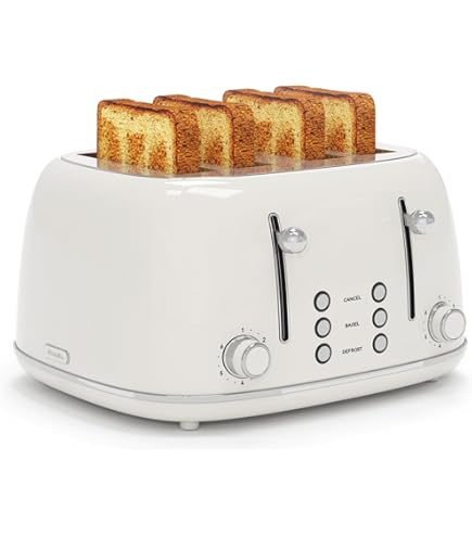 Toaster Oven Cusnart CPT-142P1 4-Slce Compact Plastc Toaster, Whte