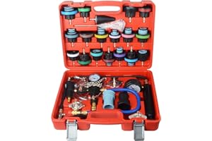 DAYUAN 28pcs Universal Radiator Pressure Tester Kit, coolant Pressure Tester Set coolant Vacuum Refill Tool for Cooling Syste