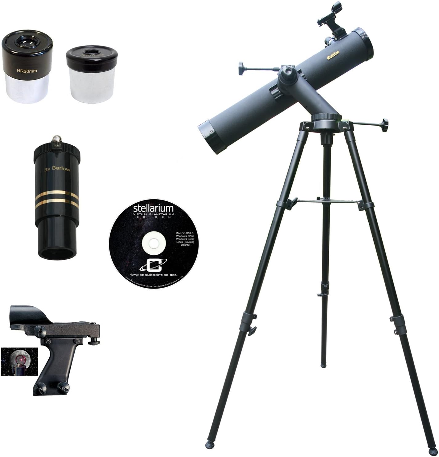 Galileo 800mm x 80mm Astronomical Telescope Kit Camera