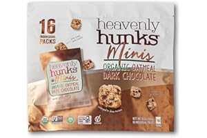 Heavenly Hunks Organic Oatmeal Dark Chocolate Chip Mini's - 1.2oz Bags (16 Pack)