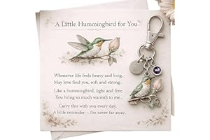 a Little Hummingbird for You Keychain, Birthstone Charm Hummingbird Keychain, a Meaningful Mother s Day Gift