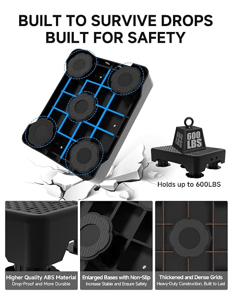 LIFTOZA ADJUSTABLE STEP STOOL FOR ADULTS, BED STEP STOOLS, 600 LBS CAPACITY SAFETY WIDE STEP PLATFORM, INDOOR AND OUTDOOR STEPS FOR SENIORS, NON-SLIP STEPPING STOOL ELDERLY ASSISTANCE, BLACK