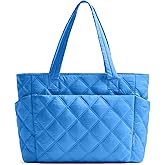 Uselike Tote Bag for Women, Lightweight Puffer Tote Work Bags with Compartments for Travel, Quilted Shoulder Bag with Zipper